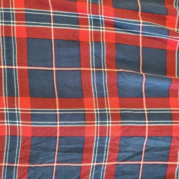 Torrid Stretch Challis Button Front Shirt Women's Size 2 Red Blue Plaid - Picture 7 of 14